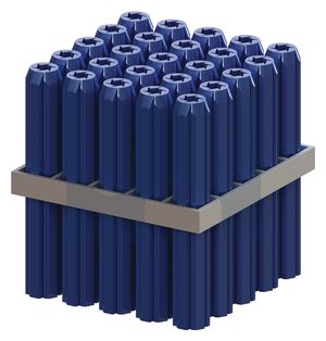 PLUG PVC FRAMED BLUE 50 MM